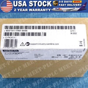 New Siemens 6ES7511-1TK01-0AB0 6ES75111TK010AB0 S7-1500T, CPU 1511T-1 PN - Picture 1 of 2