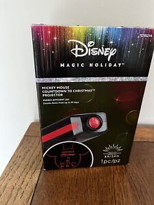 Disney Gemmy Magic Holiday Mickey Red LED Countdown to Christmas Projector New