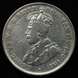 1934 Australia 1 Florin / 2 Shillings .925 Silver Coin - George V (P0440) - Picture 1 of 2