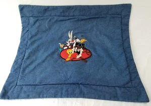 Funda de almohada vintage 1997 Loony Tunes tamaño completo bugs bunny taz piolín - Imagen 1 de 6