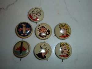 1946-47 Kellogg's Pep Pins Lot of 9 with Duplicates - Picture 1 of 4