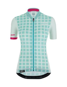 Women's Sleek Grido Short Sleeve Cycling Jersey in Dewey by Santini - Picture 1 of 6