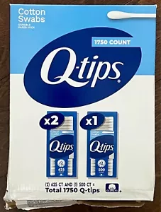 Q-Tips Wattestäbchen, (2) 625 CT + 500 CT Gesamt 1750 ct. - Offener Karton/NEU - Bild 1 von 4