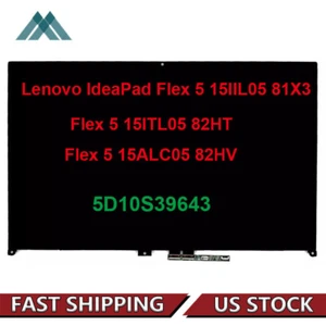 New Lenovo Ideapad Flex 5-15IIL 5-15ITL05 LCD Touch Screen & Bezel 5D10S39643 - Picture 1 of 6
