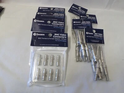 8 BNC Video Connectors For CCTV Cables 4 RG59 Male 8pk / 4 Female-Female 8pk NEW - Image 1 of 4