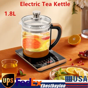 Electric Tea Kettle Hot Water Boiler Pot W/ Filter+ Digital Heating Base 1.8L - Picture 1 of 14