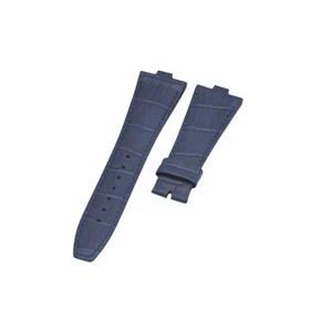 Correa de reloj de cuero azul 26x18 mm para Vacheron Constantin Overseas - Imagen 1 de 6