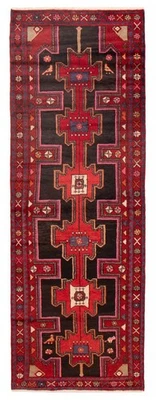 Alfombra de corredor tradicional oriental de lana 3'3" x 9'4" vintage anudada a mano Foto 1 de 4