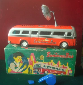 Boxed Sonicon Bus Made in Japan by Modern Toys batteriebetrieben, Tin Plate BOXED - Bild 1 von 16