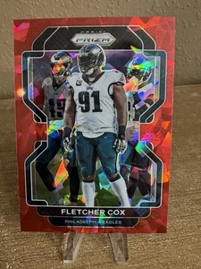2021 Fletcher Cox Panini Prizm Red Ice Refractor #223 Philadelphia Eagles Card - Picture 1 of 2