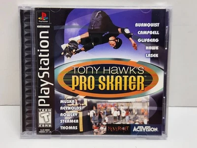 Tony Hawk's Pro Skater PlayStation 1 PS1 Black Label CIB В комплекте с Руководством  - Изображение 1 из 4