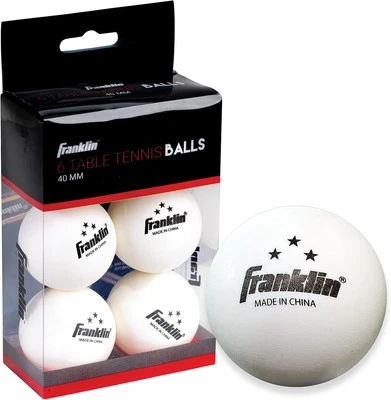 Franklin Sports Ping Pong Balls - 3 Star Official Size + Weight 40 mm, White  - Image 1 of 4