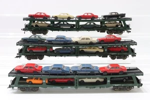 H0 FLEISCHMANN Autotransportwagen mit Autos DB Güterwagen Konvolut DC N105 - Picture 1 of 2