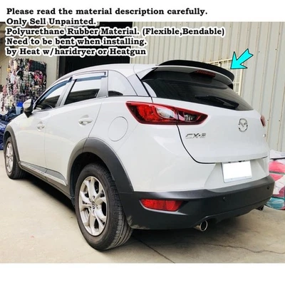 Flat Black 284F Add-on Rear Spoiler Wing Fits 2016~2021 Mazda CX-3 CX3 Hatchback - Image 1 of 4