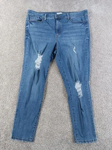 Sofia Vergara Womens Denim Jeans 18 Blue Skinny Ankle Cotton Blend - Picture 1 of 13