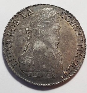 Bolivia 1833 8 Soles PTS/LM - Picture 1 of 2