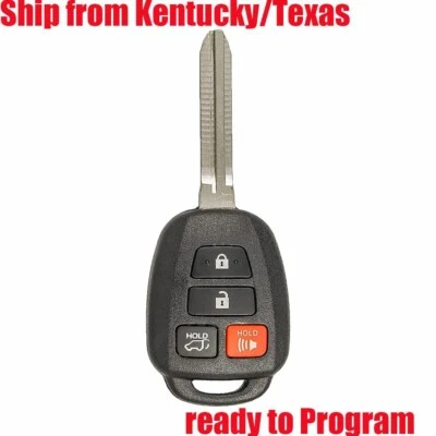 Llavero de coche remoto para Toyota Highlander 2014 2015 2016 2017 2018 2019 Foto 1 de 4
