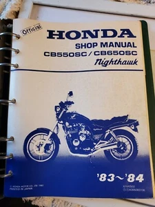 Honda nighthawk  '83-'84 CB550SC/CB650SC shop manual w/Binder 61ME502 box1 - Picture 1 of 9