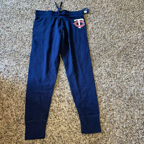 NWT Minnesota Twins Baseball MLB Jogger Pants Women's Medium Navy Blue New Cover