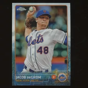 2015 Topps Chrome #183 Jacob deGrom Refractor Parallel SP New York Mets Rangers - Picture 1 of 2