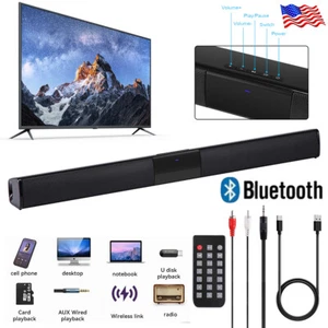 Barra de sonido envolvente Bluetooth Sistema de 4 altavoces Subwoofer TV Home Theater Control remoto - Imagen 1 de 15