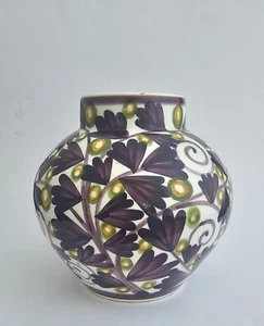 SMF SCHRAMBERG VASO MAIOLICA 2822 CERAMICA Art Nouveau H.:19 cm - Foto 1 di 6