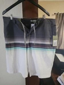 Mens Hybrid Swim Short below knee 4 way stretch waist 36 10.5" inseam O11 - Picture 1 of 5