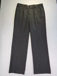 Vintage WM Farah Mens Dress Pants 36 X 32 Fuzzy Wool Blend Straight Leg Washable - Picture 1 of 14