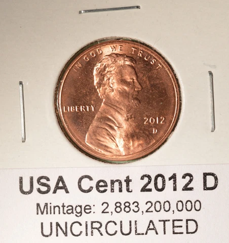 2012D - USA Cent - UNCIRCULATED Cover