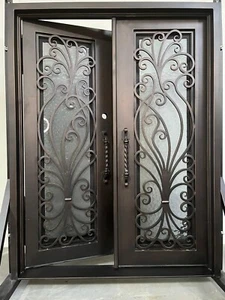 Wrought Iron Double Entry Door 62"x81" - Picture 1 of 24