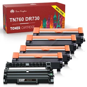 TN760 Toner DR730 Drum for Brother HL-L2395DW L2350DW MFC-L2730DW MFCL2710DW Lot - Picture 1 of 19