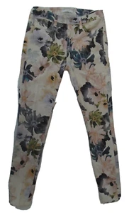7 For All Mankind Womens Jeans Pants Slim Fit Floral Pattern Size 27 Multicolor - Picture 1 of 4