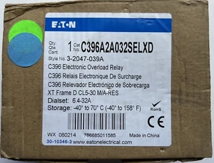 C396A2A032SELXD. EATON RELÈ SOVRACCARICO ELETTRONICO NUOVO SCATOLA APERTA - Foto 1 di 2