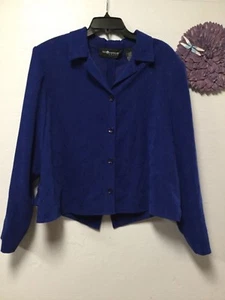 Sag Harbor Womens Blazer Dress Jacket Size 18 Blue Four Button Long Sleeve 168 - Picture 1 of 6