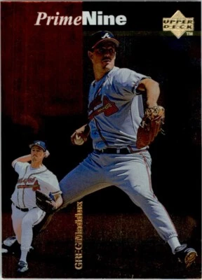 1998 Upper Deck Prime Nine #PN56 Greg Maddux Atlanta Braves Insert HOF *+* - Image 1 of 2