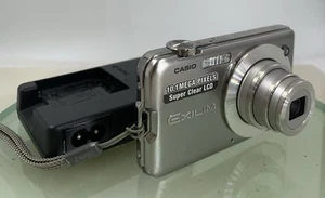 Casio Exilim EX-S10 DIGITAL CAMERA SILVER WITH CHARGER NO CARD TESTED - 51 - Picture 1 of 8