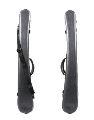 Black Double Bass Bow Case Carbon Fiber Bass Bow Box 2 pcs Light Strong Bow Bag - Image 1 of 4