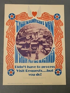 Vtg. 1974 McDonnell Douglas Aircraft Corporate Security Poster 15×20 Visitations - Picture 1 of 3