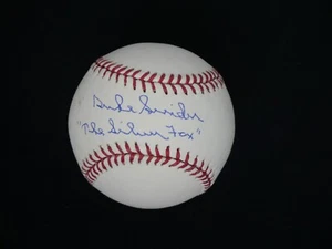 DUKE SNIDER SIGNED OMLB BASEBALL INSCRIBED "THE SILVER FOX" WITH PSA COA - Picture 1 of 7