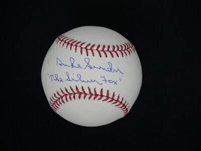 DUKE SNIDER SIGNED OMLB BASEBALL INSCRIBED "THE SILVER FOX" WITH PSA COA - Image 1 of 4