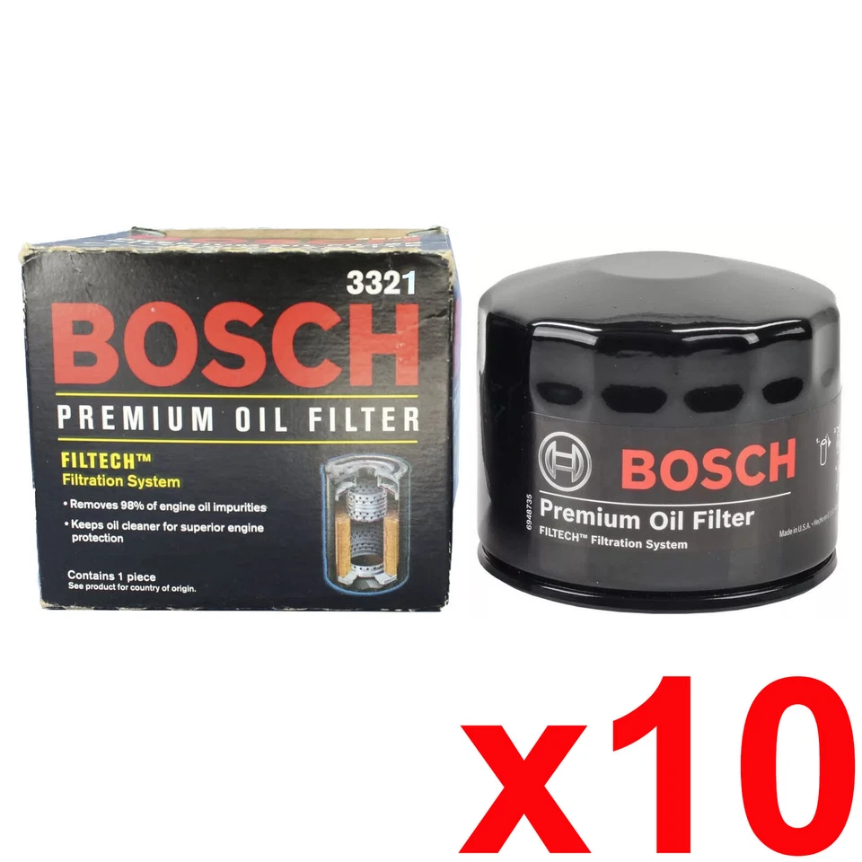 For 1969-1999 Volvo 264 265 740 760 780 850 940 960 Bosch Oil Filter 10PCS 3321 - Image 1 of 4