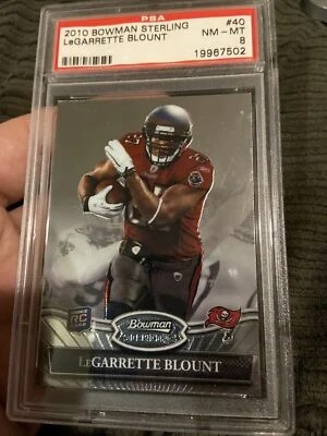 2010 Bowman Sterling #40  Lagarrette Blount Psa 8 Pop 1 W 1 Higher - Image 1 of 2