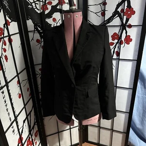 Mango Womens Black Suit Jacket Size 8 business work smart - Picture 1 of 6