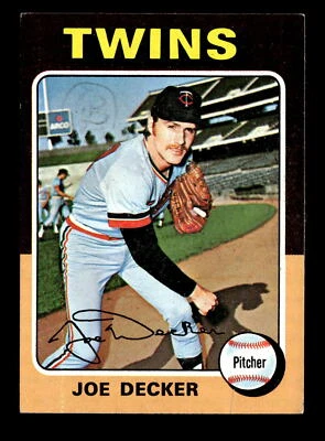 Joe Decker 1975 Topps #102 Minnesota Twins MINI VG (MK) - Image 1 of 2