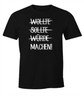 T-Shirt Uomo MoonWorks "Woulle Would Would Farei!" – Divertente Maglia Nera In Cotone