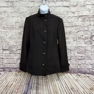 Areli Collection Jacke Damen Größe 8 Braun Reißverschluss Knopfleiste Taschen - Bild 1 von 14