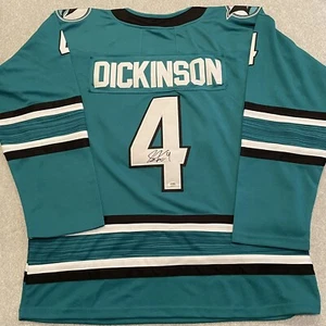 Sam Dickinson Signed Jersey PSA/DNA Autographed San Jose Sharks Prospect - Picture 1 of 2