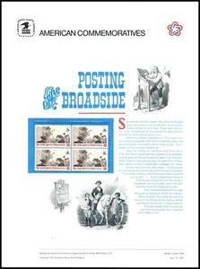 1973 American Revolution Broadside CP12 commemorative panel MNH Sc 1477 block - Picture 1 of 1