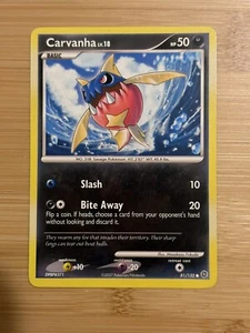 Cartas Pokémon comunes regulares Carvanha 81/132 D&P: Secret Wonders juego de cartas coleccionables - Imagen 1 de 2