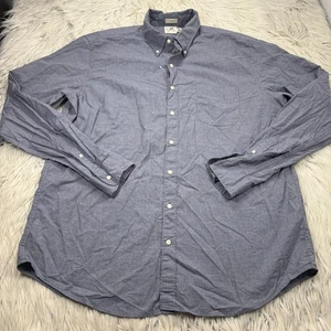 J.Crew Men's XXLT Blue Light Weight Cotton Long Sleeve Button Down Shirt Oxford - Picture 1 of 7